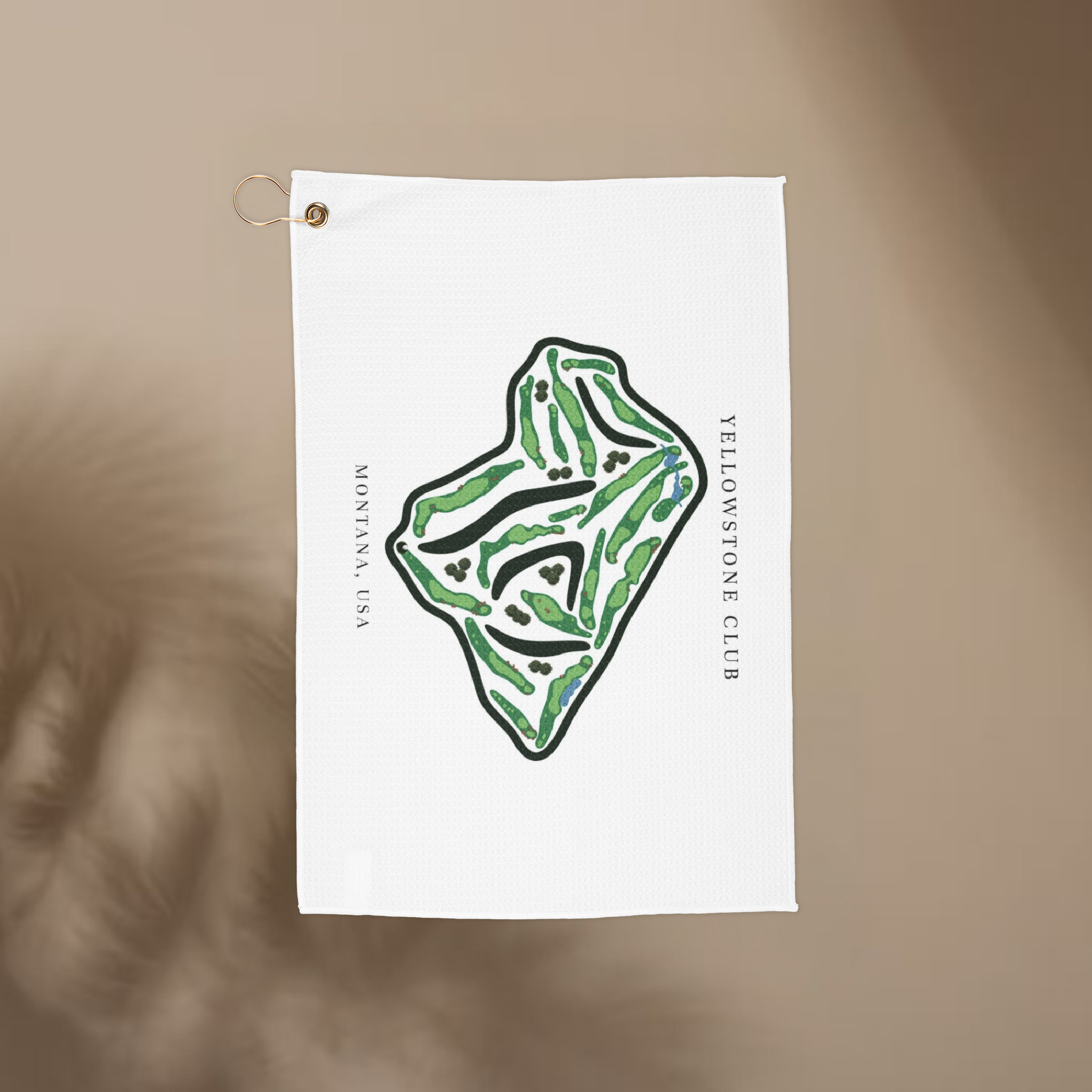 Yellowstone Club, Golf Course Towel, Montana| Golf Course Print Towels