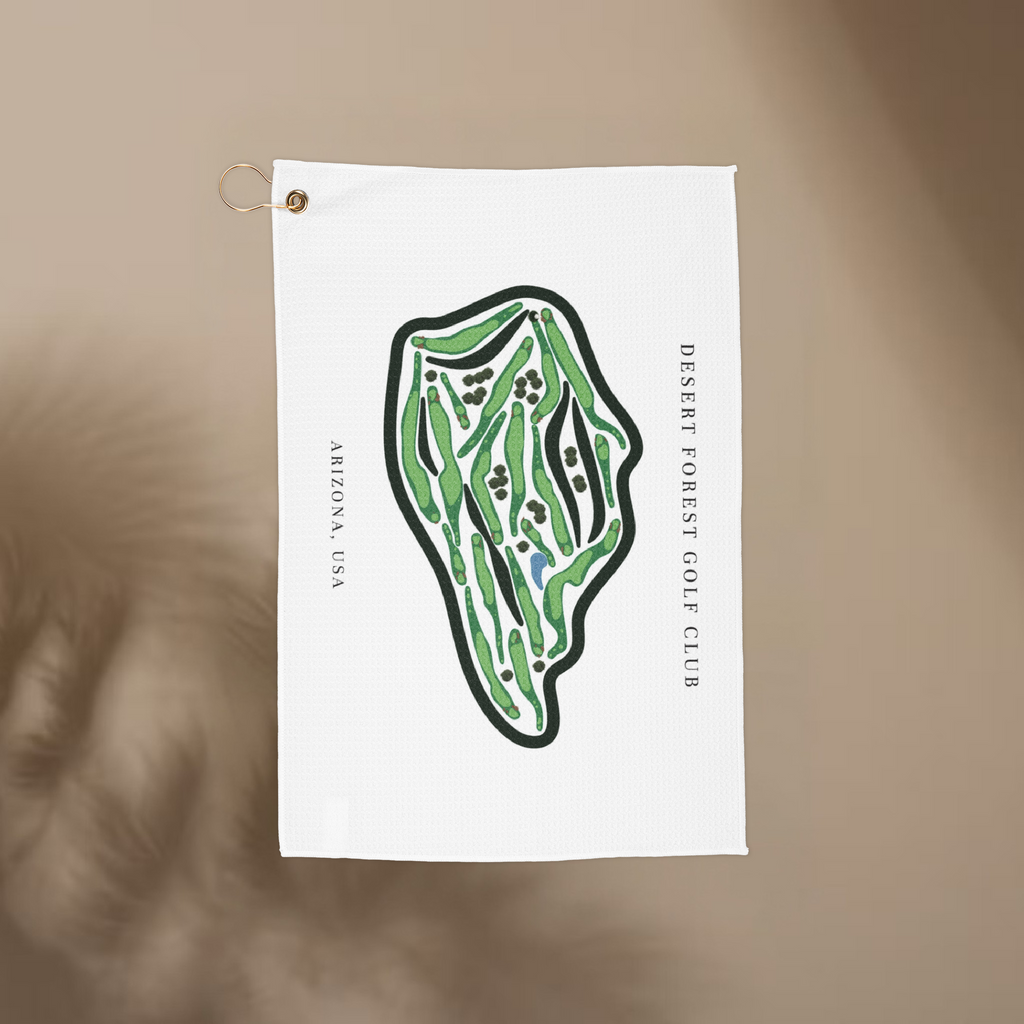 Desert Forest Golf Club, Golf Course Towel, Arizona | Golf Course Print Towels