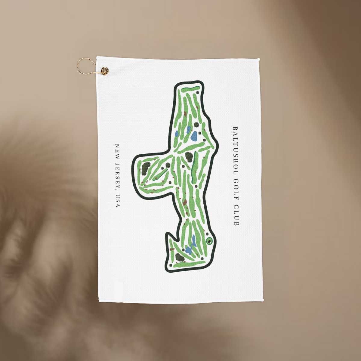Baltusrol Golf Club, Golf Course Towel, New Jersey | Golf Course Print Towels