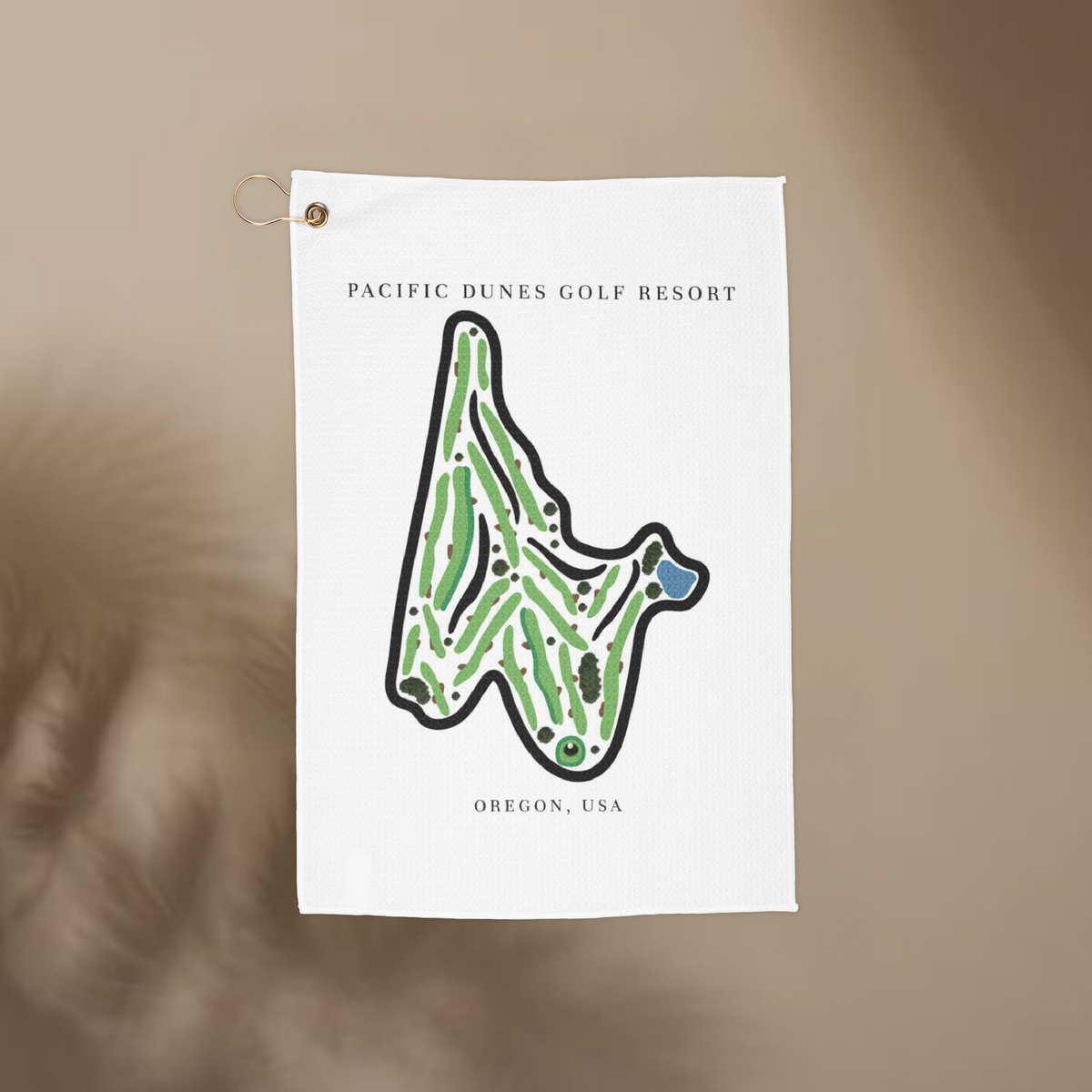 Pacific Dunes Golf Resort Golf Course Prints, Oregon | Golf Course Print Towels | Golf Course Microfiber