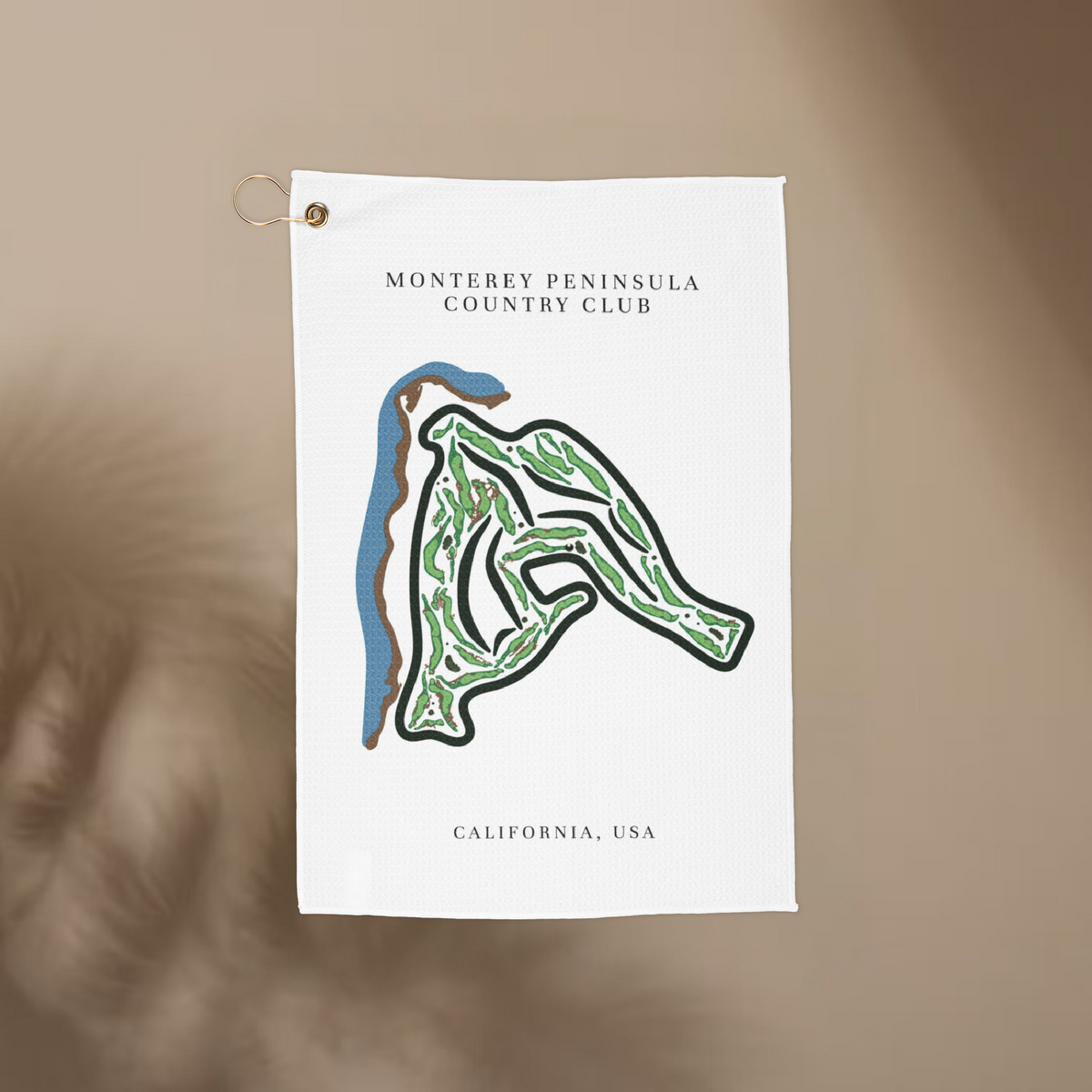 Monterey Peninsula Country Club, Golf Course Towel, California | Golf Course Print Towels