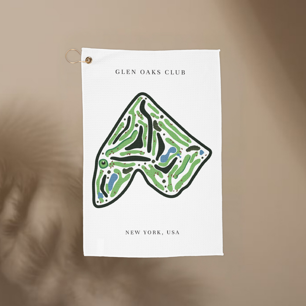 Glen Oaks Club, Golf Course Towel, New York | Golf Course Print Towels