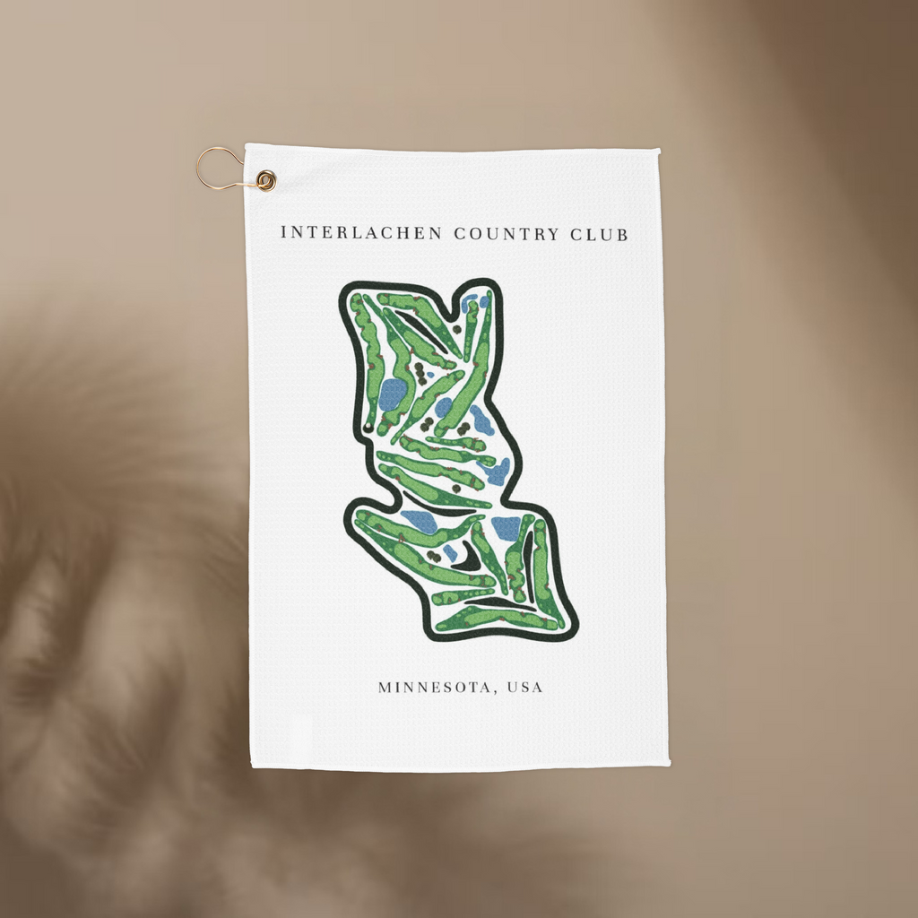 Interlachen Country Club, Golf Course Towel, Minnesota | Golf Course Print Towels