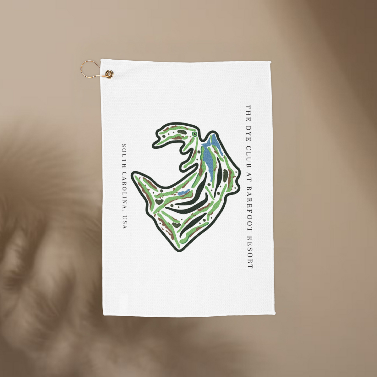 The Dye Club At Barefoot Resort, Golf Course Towel, South Carolina | Golf Course Print Towels