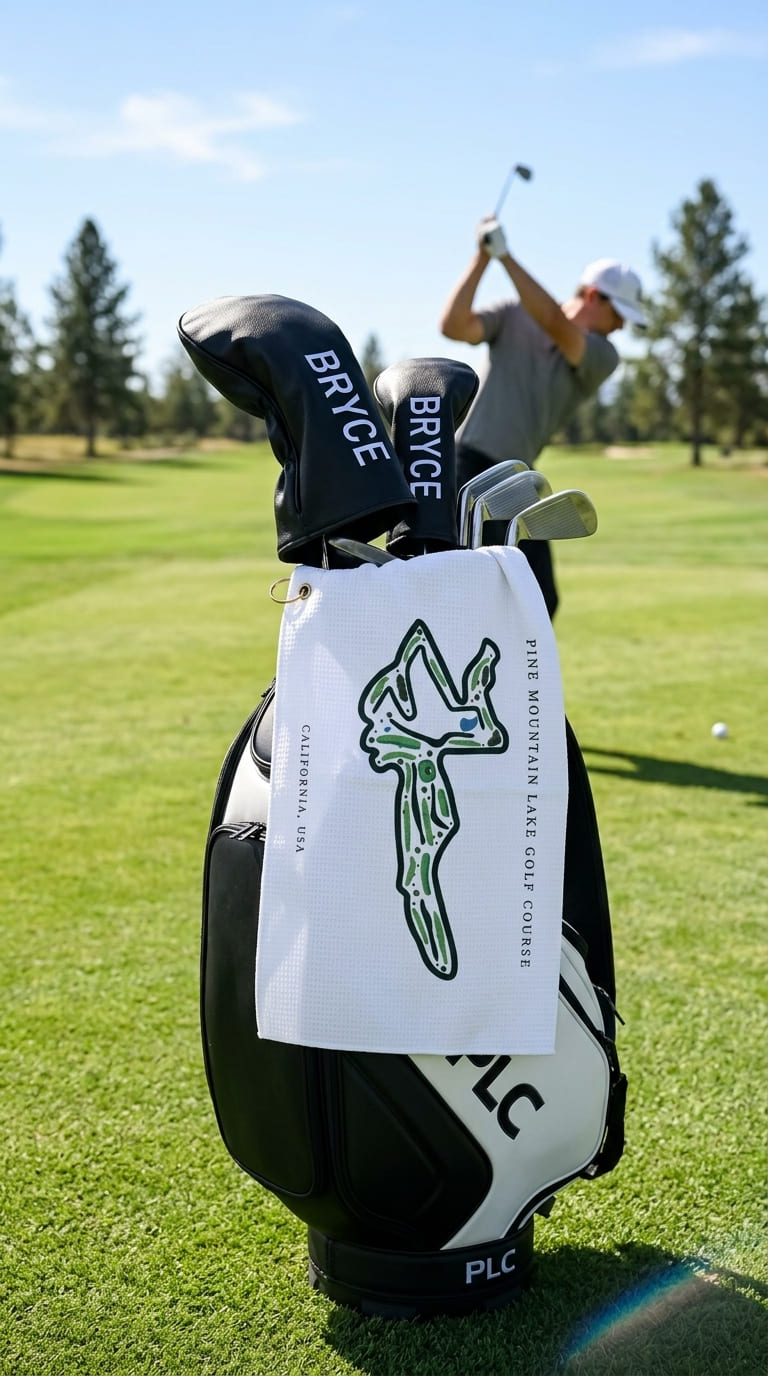 Pine Mountain Lake Golf Course Print Towel, California | Golf Course Print Towels | Golf Course Microfiber