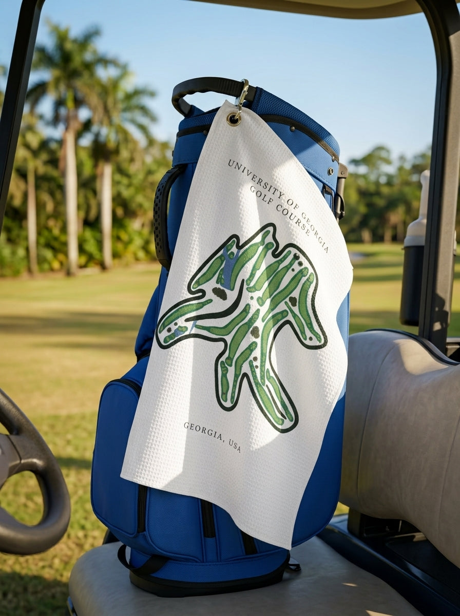 University of Georgia Golf Course Print, Georgia | Golf Course Print Towels | Golf Course Microfiber