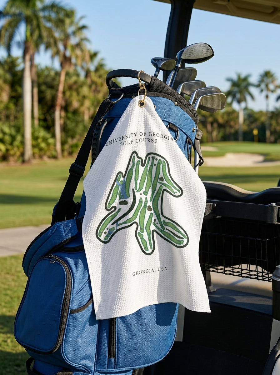 University of Georgia Golf Course Print, Georgia | Golf Course Print Towels | Golf Course Microfiber