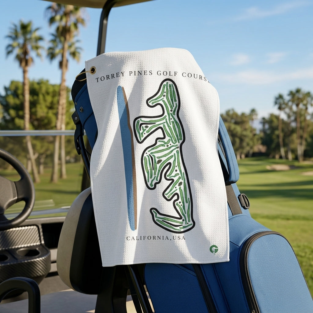 Custom Golf Course Towel | Golf Course Prints, Golf Course Print Towels, Golf Course Microfiber