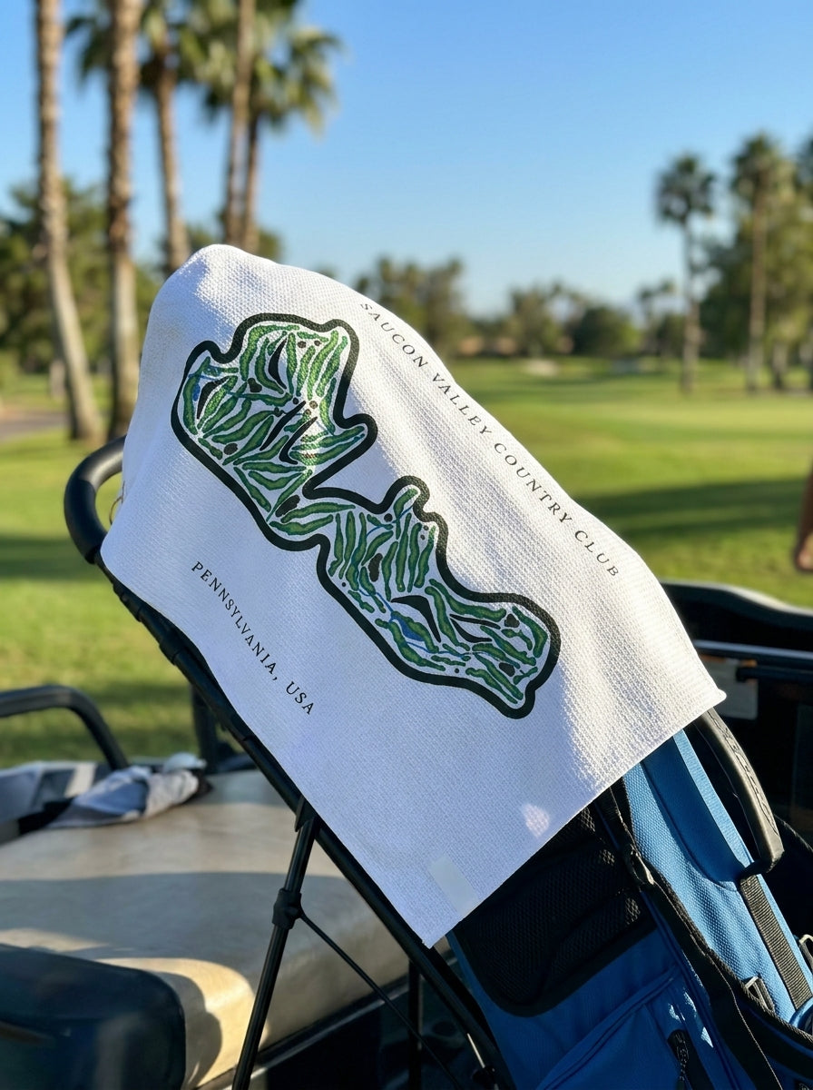Saucon Valley Country Club, Pennsylvania | Golf Course Print Towels | Golf Course Microfiber