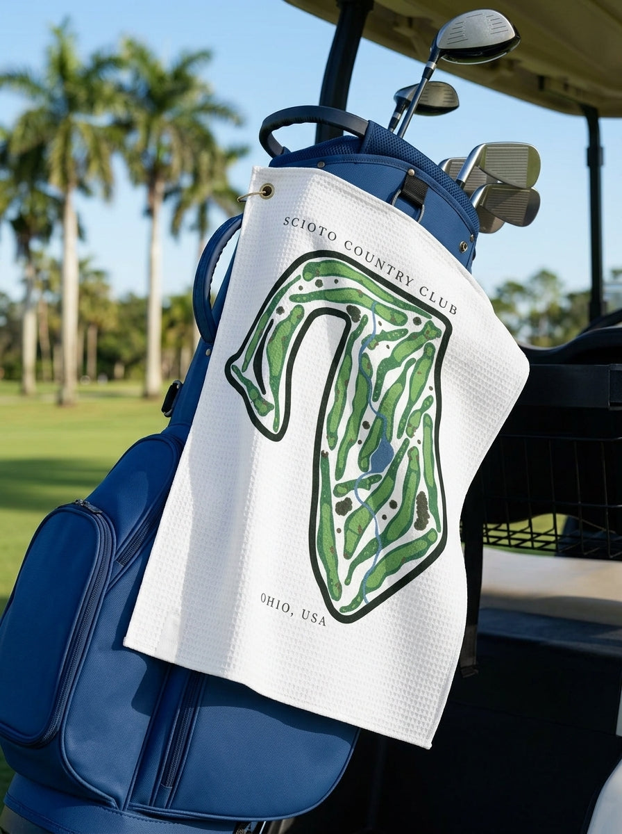 Scioto Country Club, Golf Course Towel, Ohio | Golf Course Print Towels