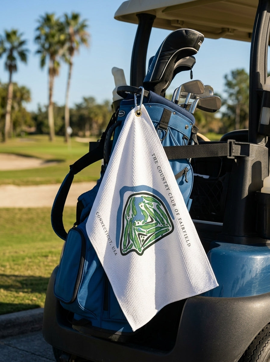 The Country Club of Fairfield, Golf Course Towel, Connecticut | Golf Course Print Towels