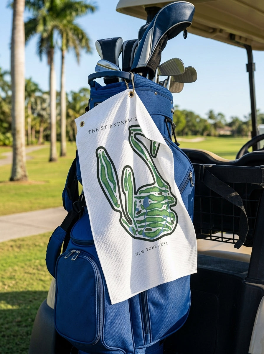 The Saint Andrews Golf Club, Golf Course Towel, New York | Golf Course Print Towels