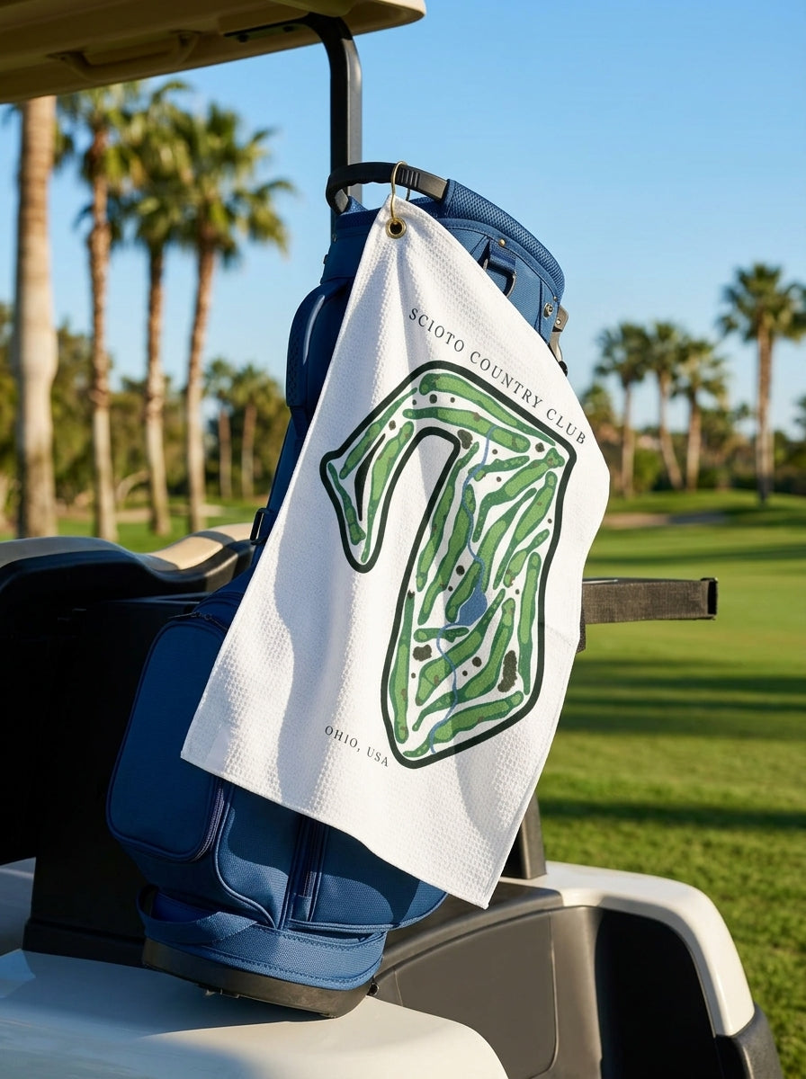 Scioto Country Club, Golf Course Towel, Ohio | Golf Course Print Towels