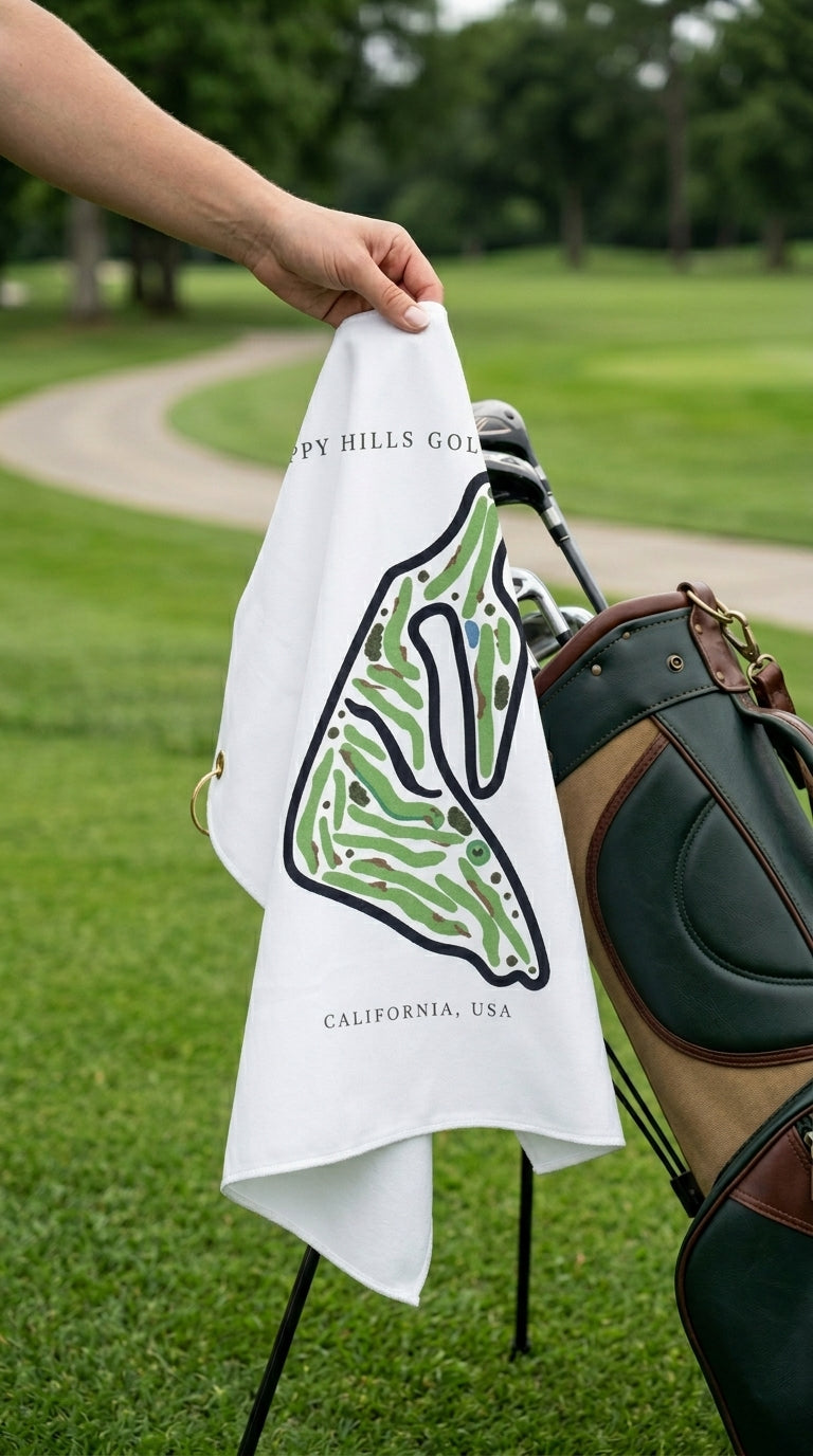 Poppy Hills Golf Course Print, California | Golf Course Print Towels | Golf Course Microfiber