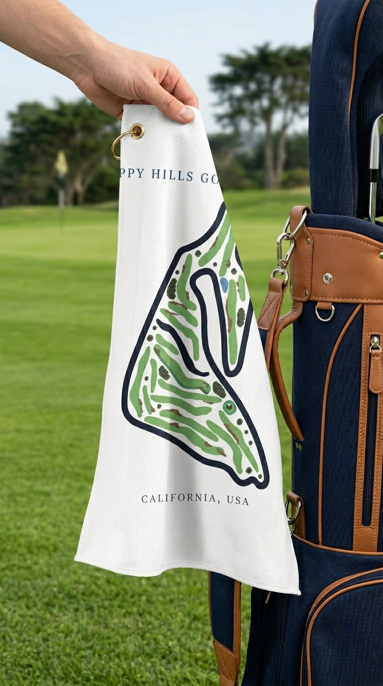 Poppy Hills Golf Course Print, California | Golf Course Print Towels | Golf Course Microfiber