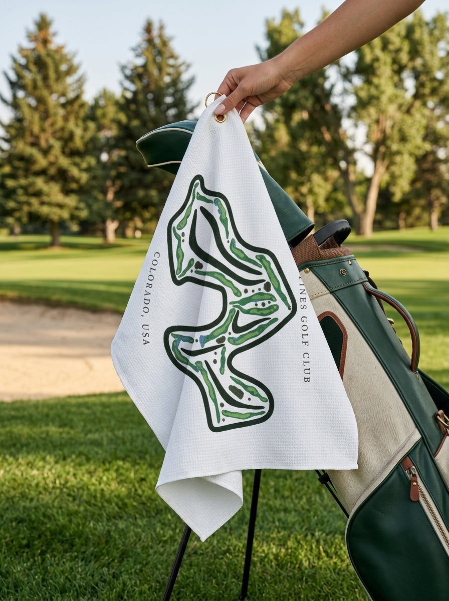Castle Pines Golf Club, Golf Course Towel, Colorado | Golf Course Print Towels