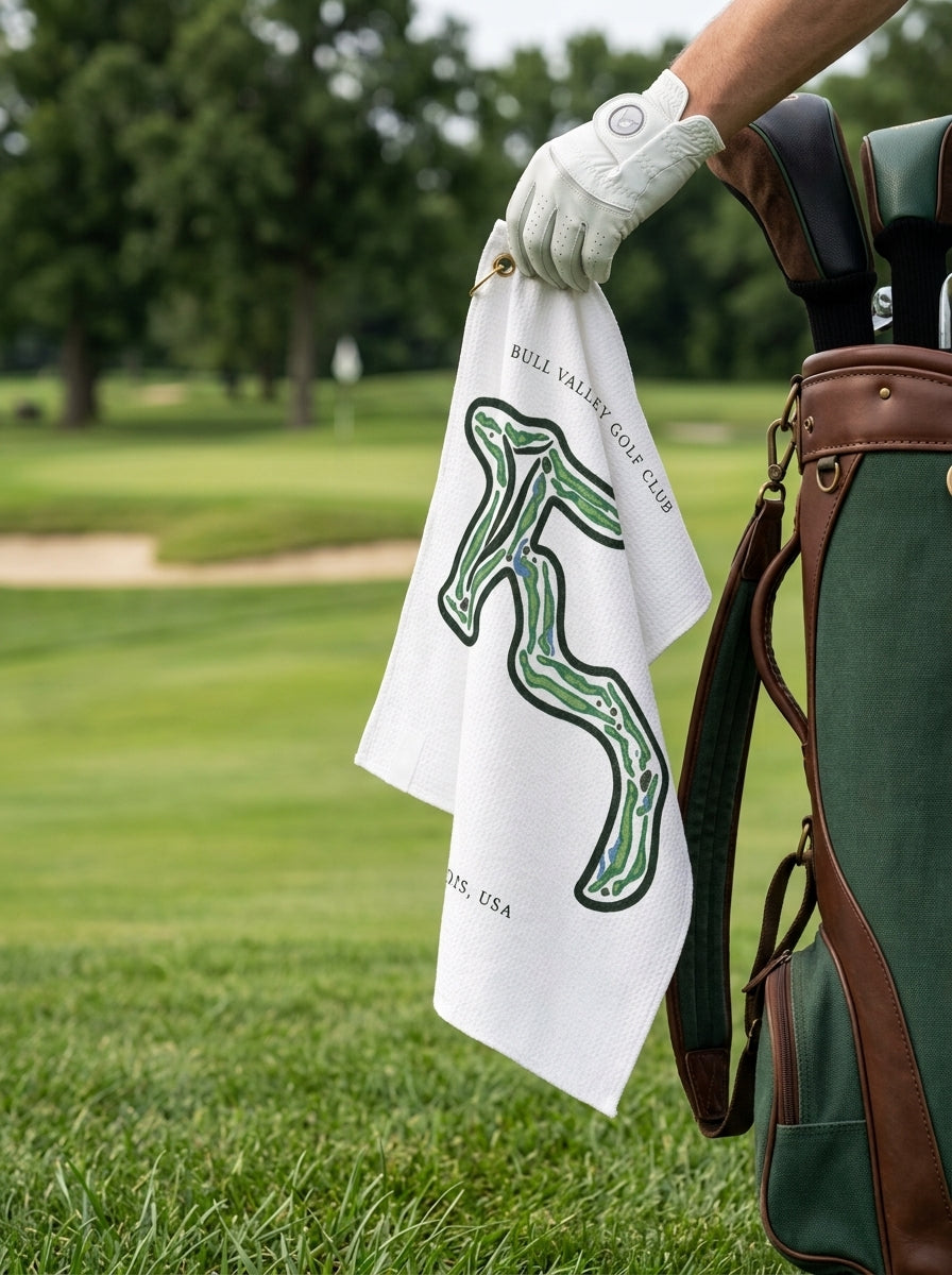 Bull Valley Golf Club, Golf Course Towel, Illinois | Golf Course Print Towels