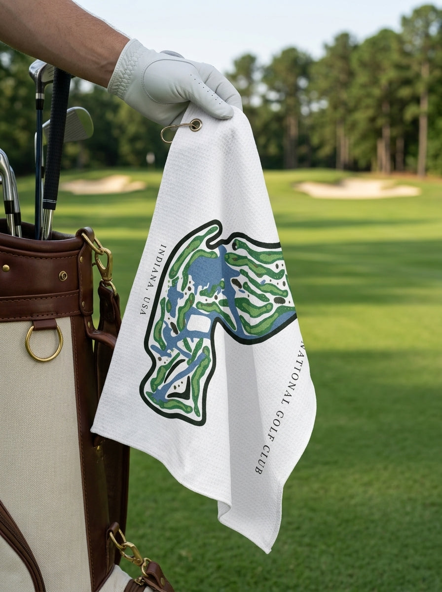 Victoria National Golf Club, Golf Course Towel, Indiana | Golf Course Print Towels
