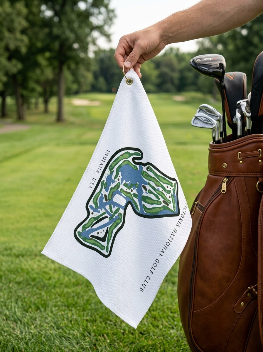 Victoria National Golf Club, Golf Course Towel, Indiana | Golf Course Print Towels