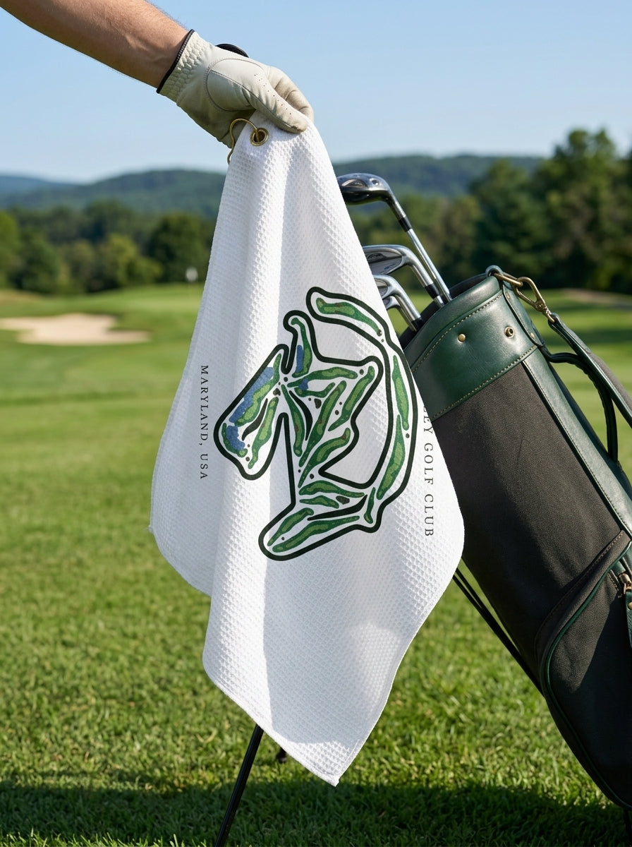 Caves Valley Golf Club, Golf Course Towel, Maryland | Golf Course Print Towels