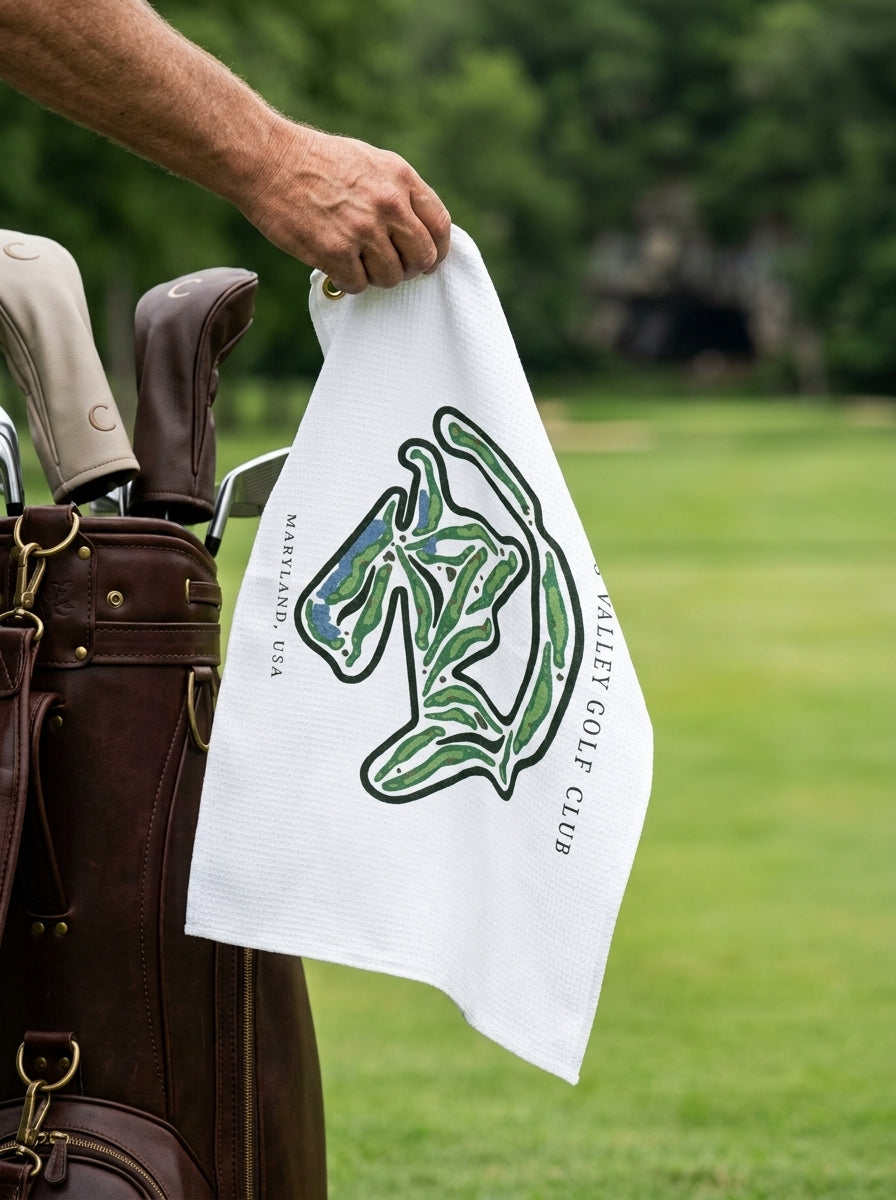 Caves Valley Golf Club, Golf Course Towel, Maryland | Golf Course Print Towels