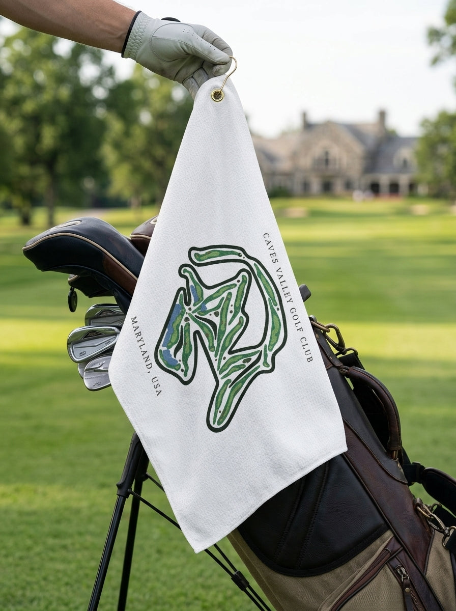 Caves Valley Golf Club, Golf Course Towel, Maryland | Golf Course Print Towels