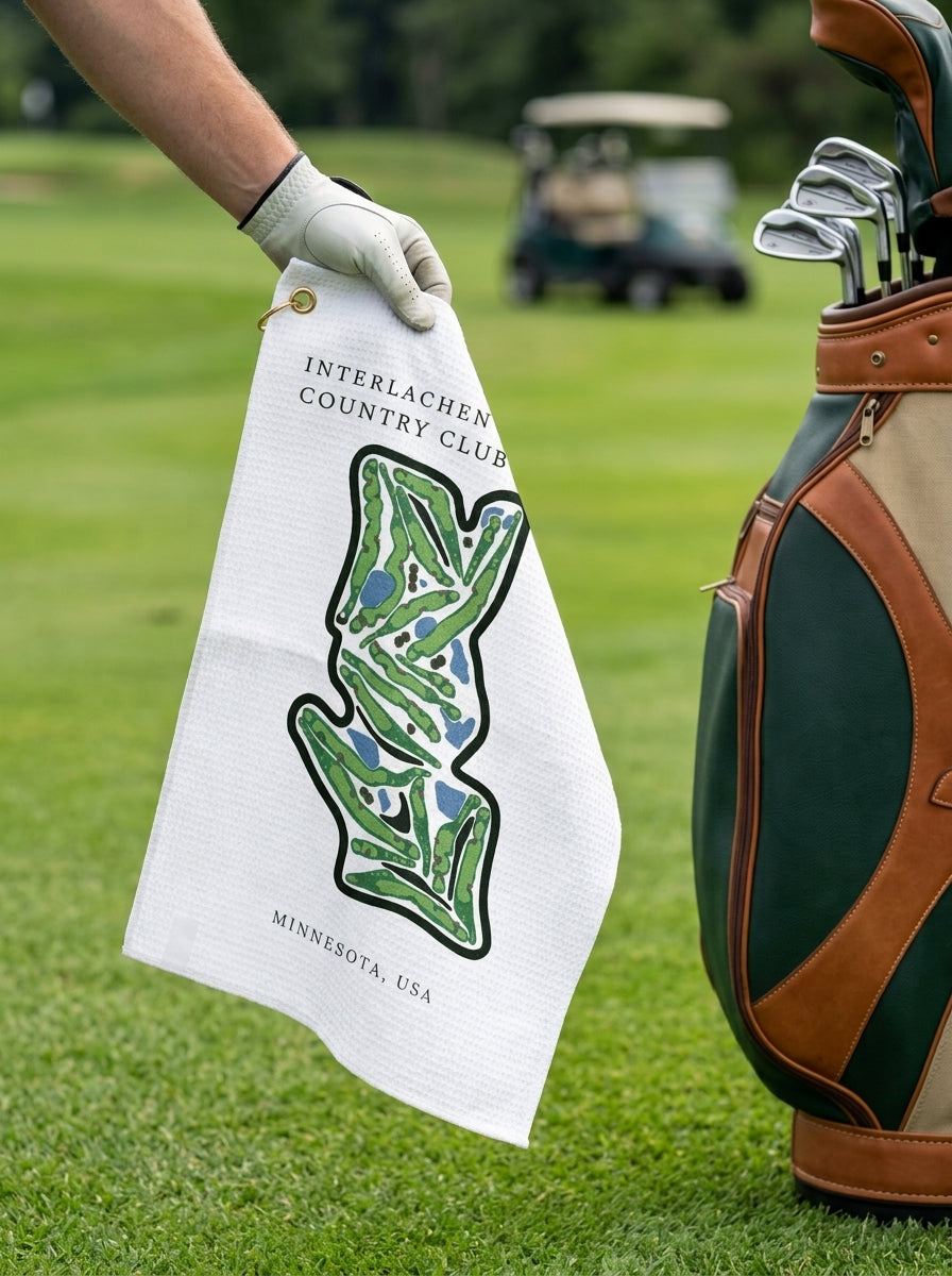 Interlachen Country Club, Golf Course Towel, Minnesota | Golf Course Print Towels