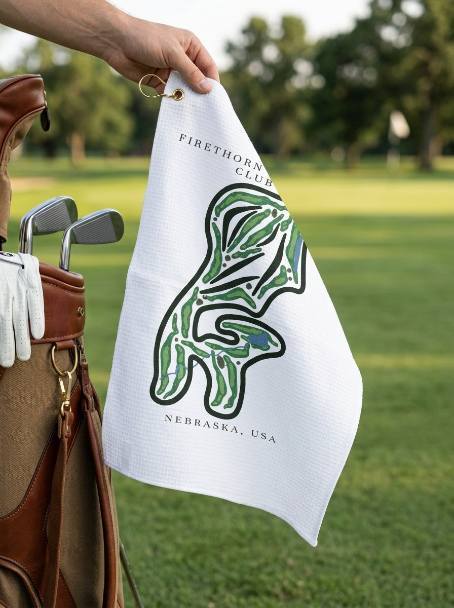 Firethorn Country Club, Golf Course Towel, Nebraska | Golf Course Print Towels