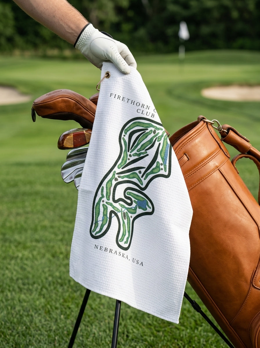 Firethorn Country Club, Golf Course Towel, Nebraska | Golf Course Print Towels