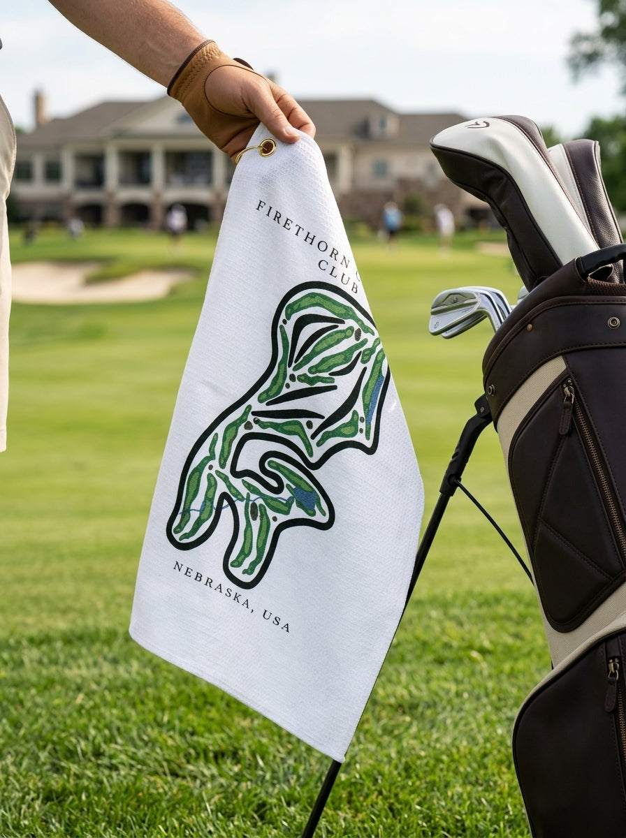 Firethorn Country Club, Golf Course Towel, Nebraska | Golf Course Print Towels