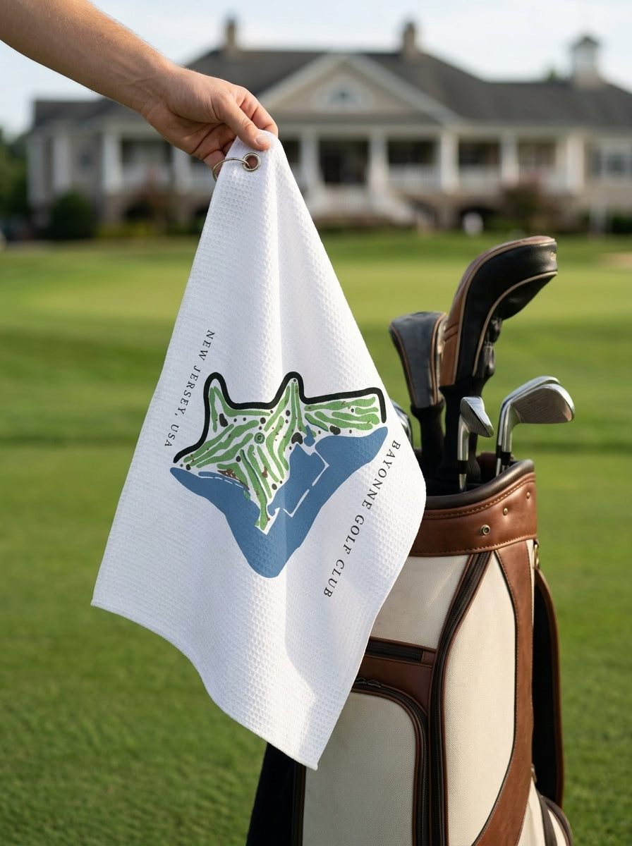 Bayonne Golf Club, Golf Course Towel, New Jersey | Golf Course Print Towels