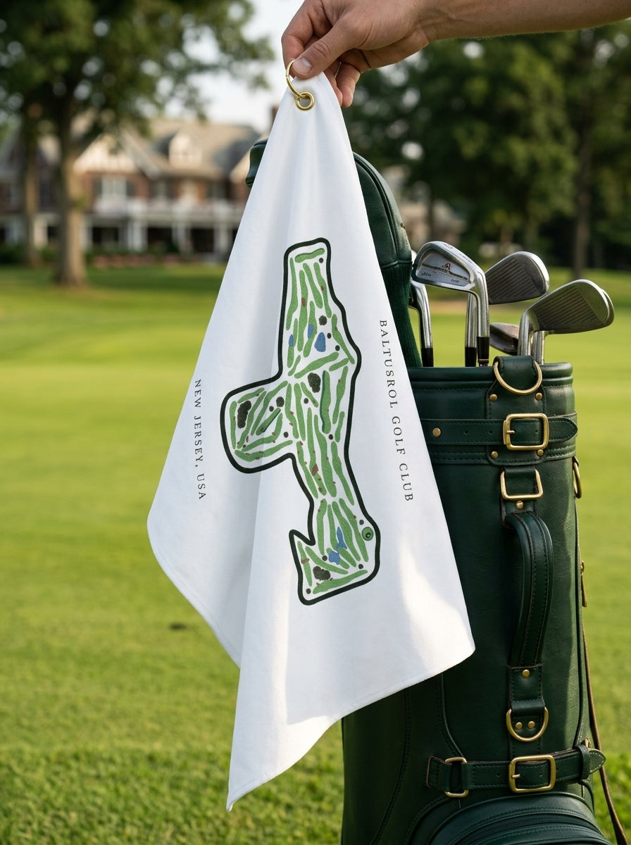 Baltusrol Golf Club, Golf Course Towel, New Jersey | Golf Course Print Towels