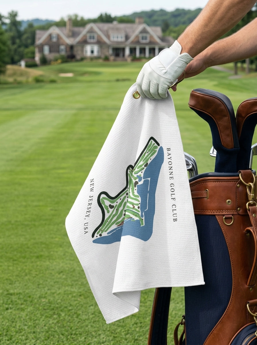 Bayonne Golf Club, Golf Course Towel, New Jersey | Golf Course Print Towels