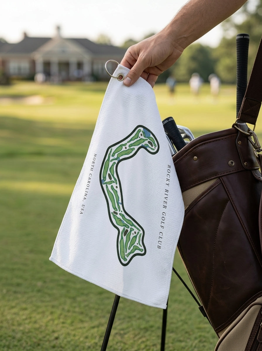 Rocky River Golf Club, Golf Course Towel, North Carolina | Golf Course Print Towels
