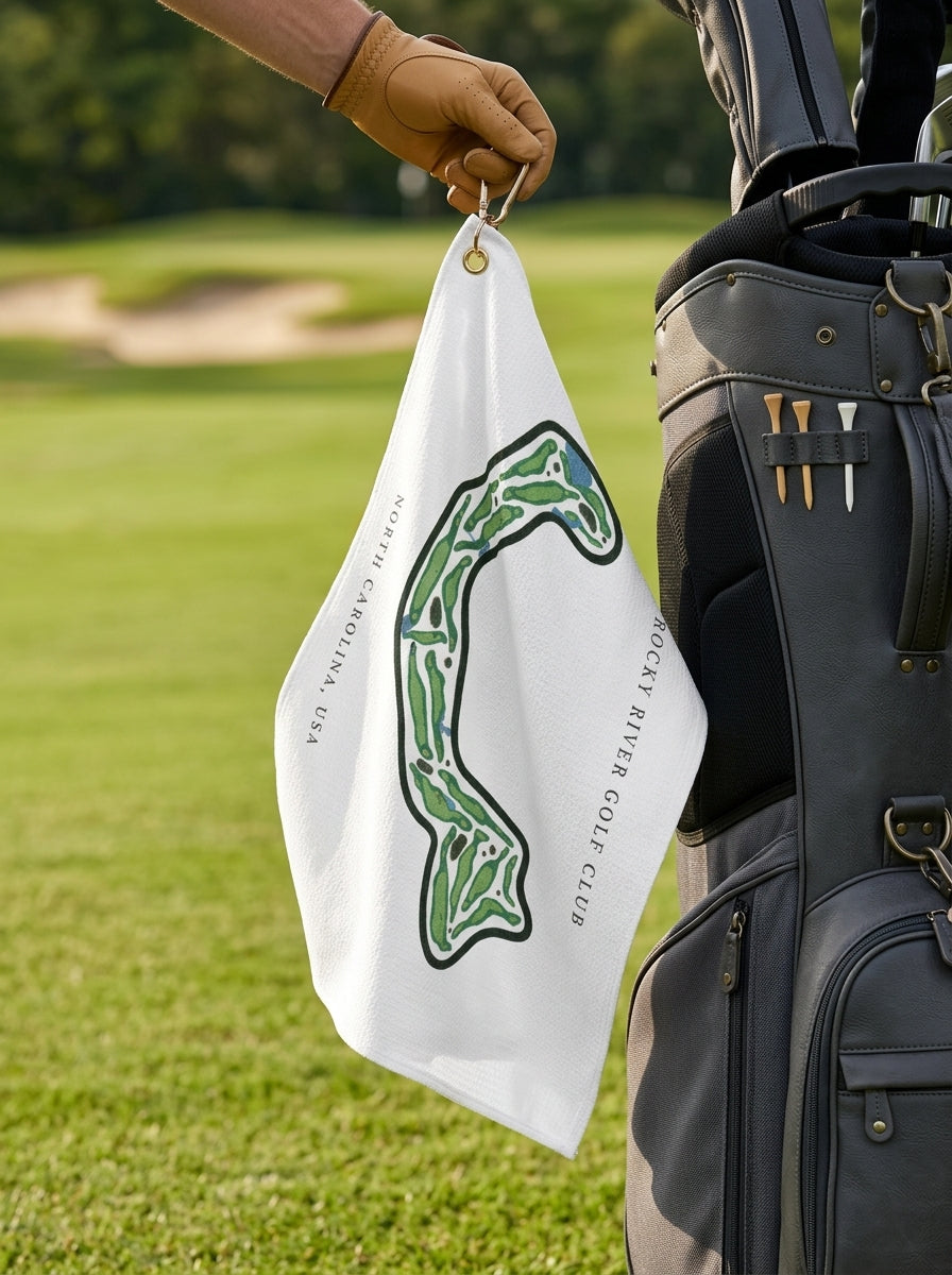Rocky River Golf Club, Golf Course Towel, North Carolina | Golf Course Print Towels