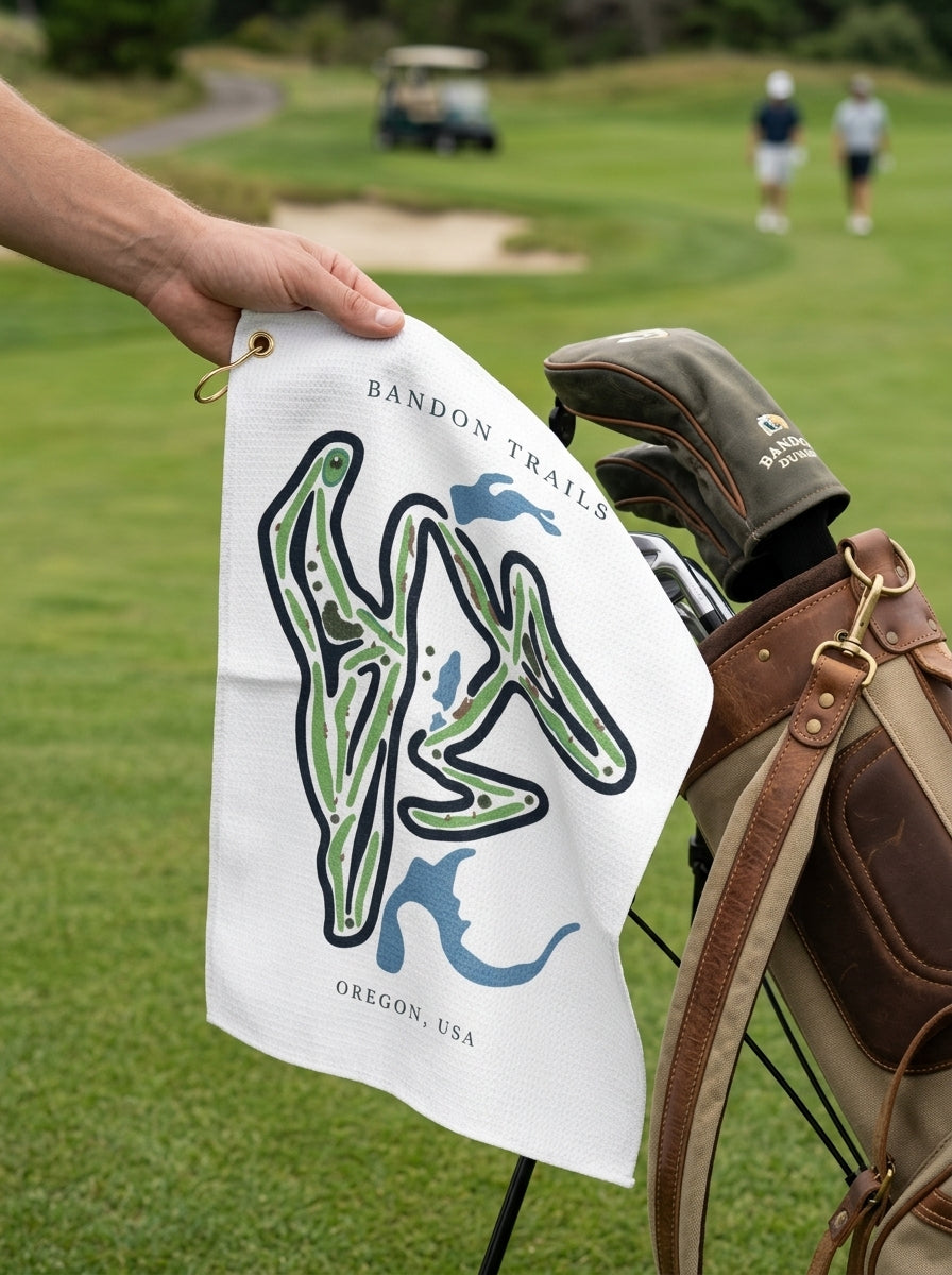 Bandon Dunes, Golf Course Towel, Oregon | Golf Course Print Towels