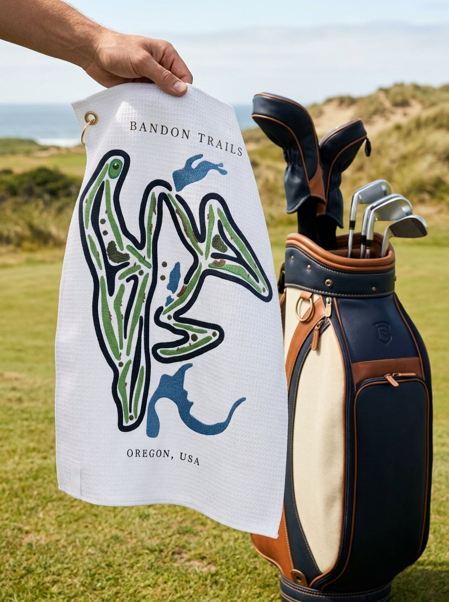 Bandon Dunes, Golf Course Towel, Oregon | Golf Course Print Towels