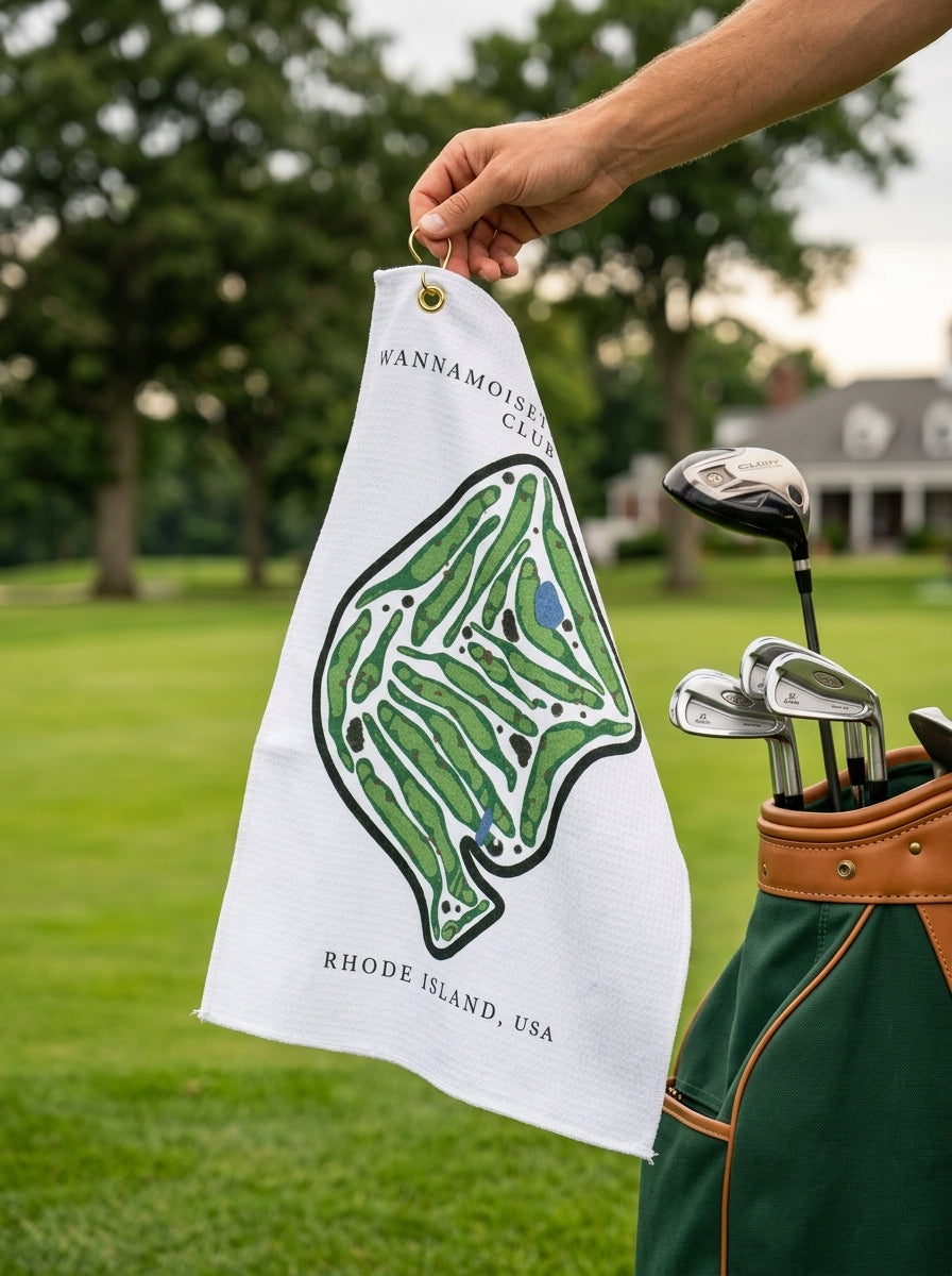 Wannamoisett Country Club, Golf Course Towel, Rhode Island | Golf Course Print Towels