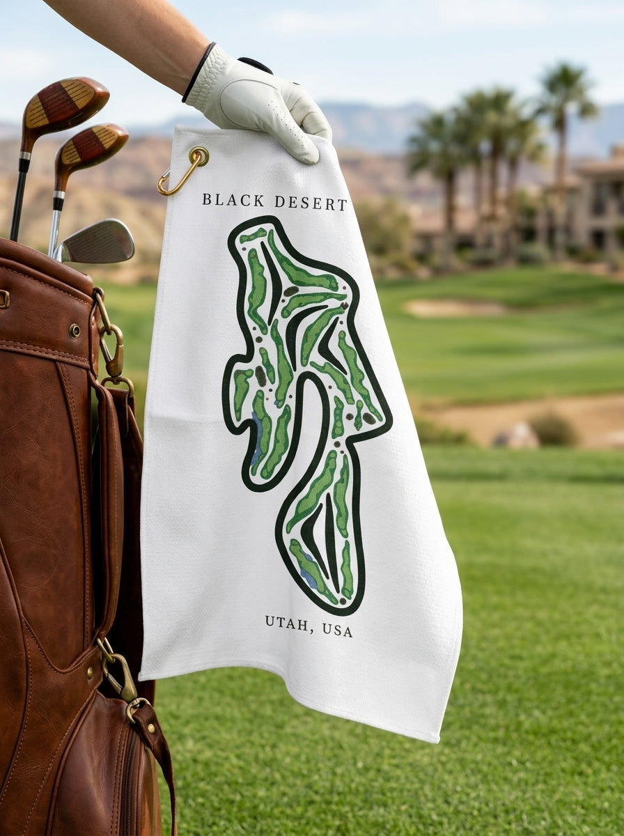 Black Desert Resort, Golf Course Towel, Utah | Golf Course Print Towels