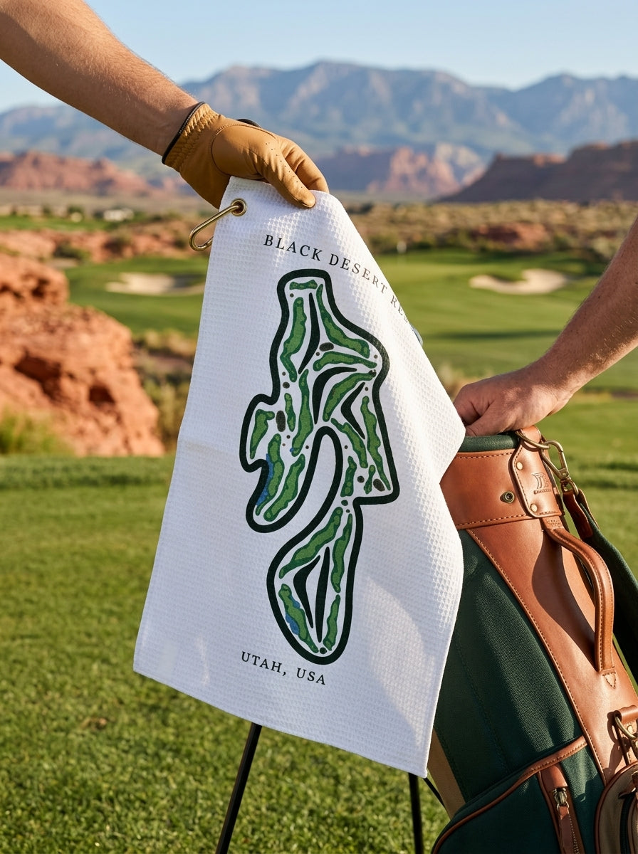 Black Desert Resort, Golf Course Towel, Utah | Golf Course Print Towels
