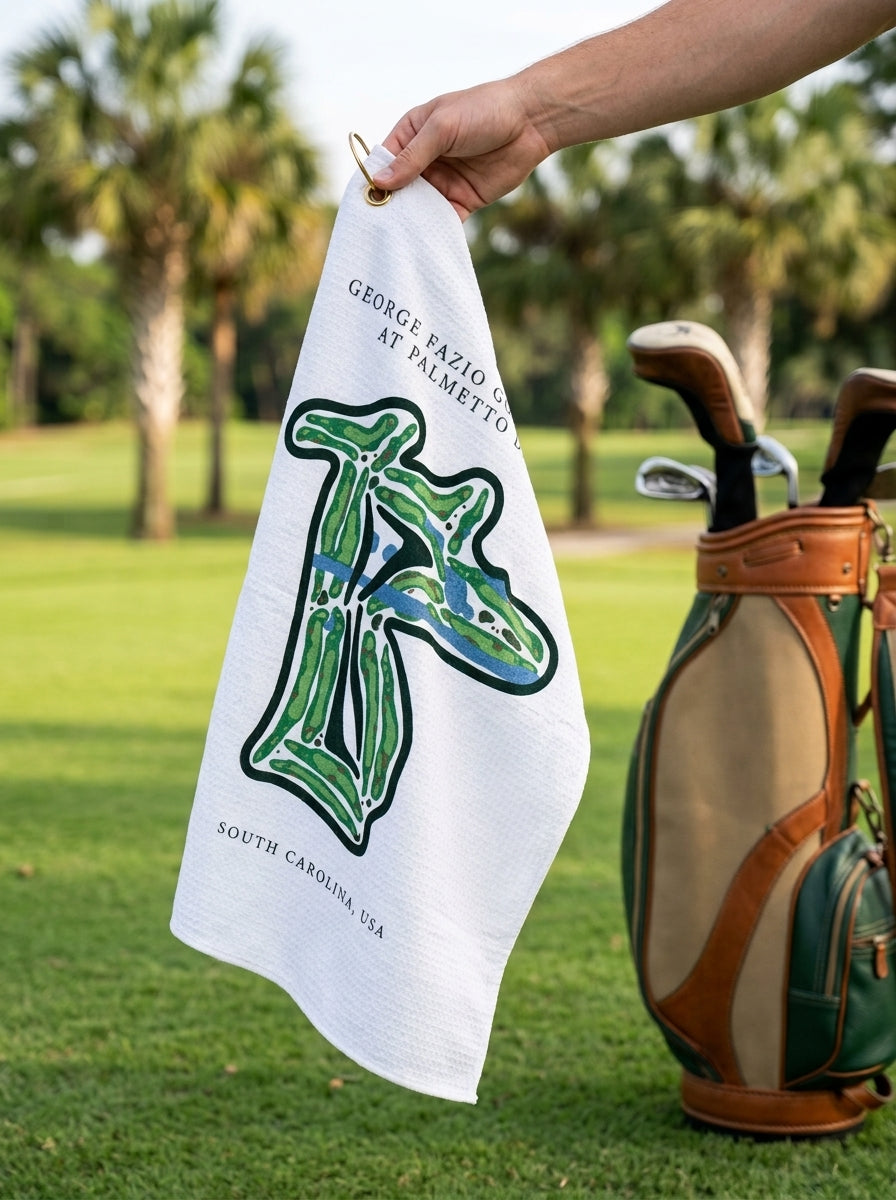 George Fazio Golf Course at Palmetto Dunes, Golf Course Towel, South Carolina | Golf Course Print Towels