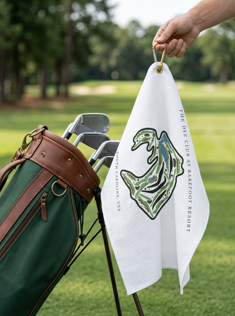 The Dye Club At Barefoot Resort, Golf Course Towel, South Carolina | Golf Course Print Towels