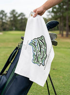 Whispering Pines Golf Club, Golf Course Towel, Texas | Golf Course Print Towels