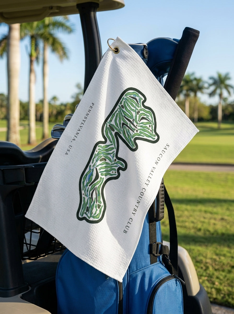 Saucon Valley Country Club, Pennsylvania | Golf Course Print Towels | Golf Course Microfiber