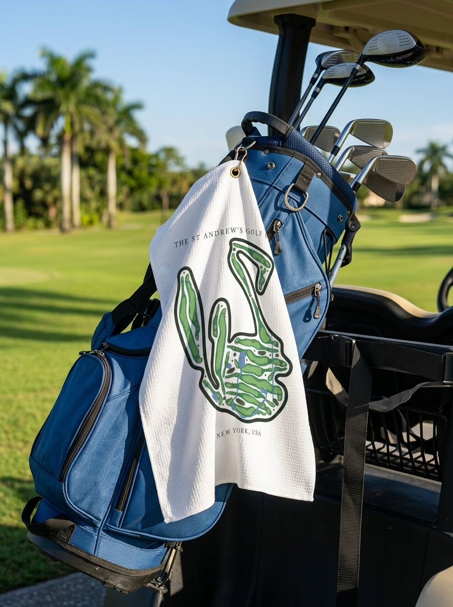 The Saint Andrews Golf Club, Golf Course Towel, New York | Golf Course Print Towels