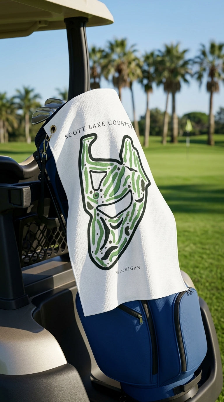 Scott lake country club , MICHIGAN | Golf Course Print Towels | Golf Course Microfiber