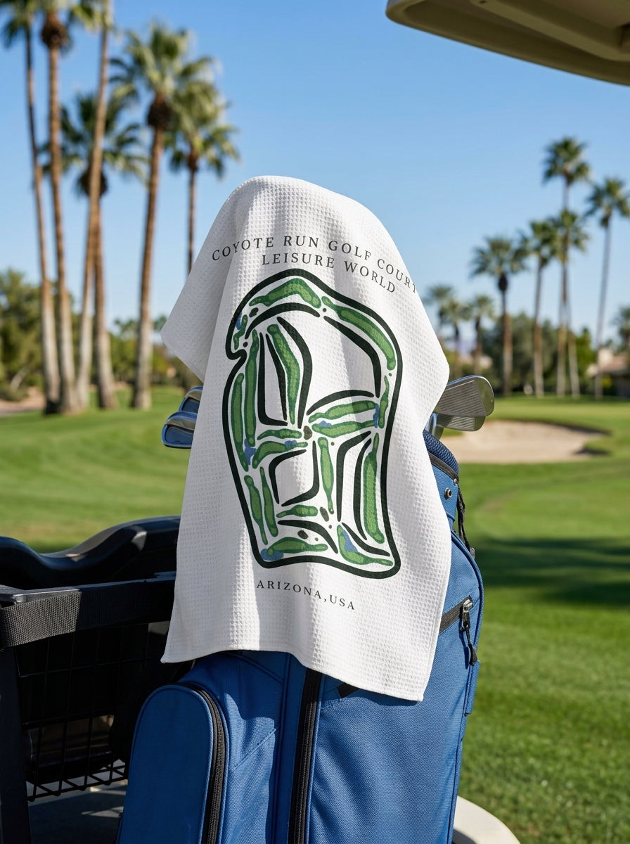 Coyote Run Golf Course Towel, Leisure World Arizona  | Golf Course Print Towels