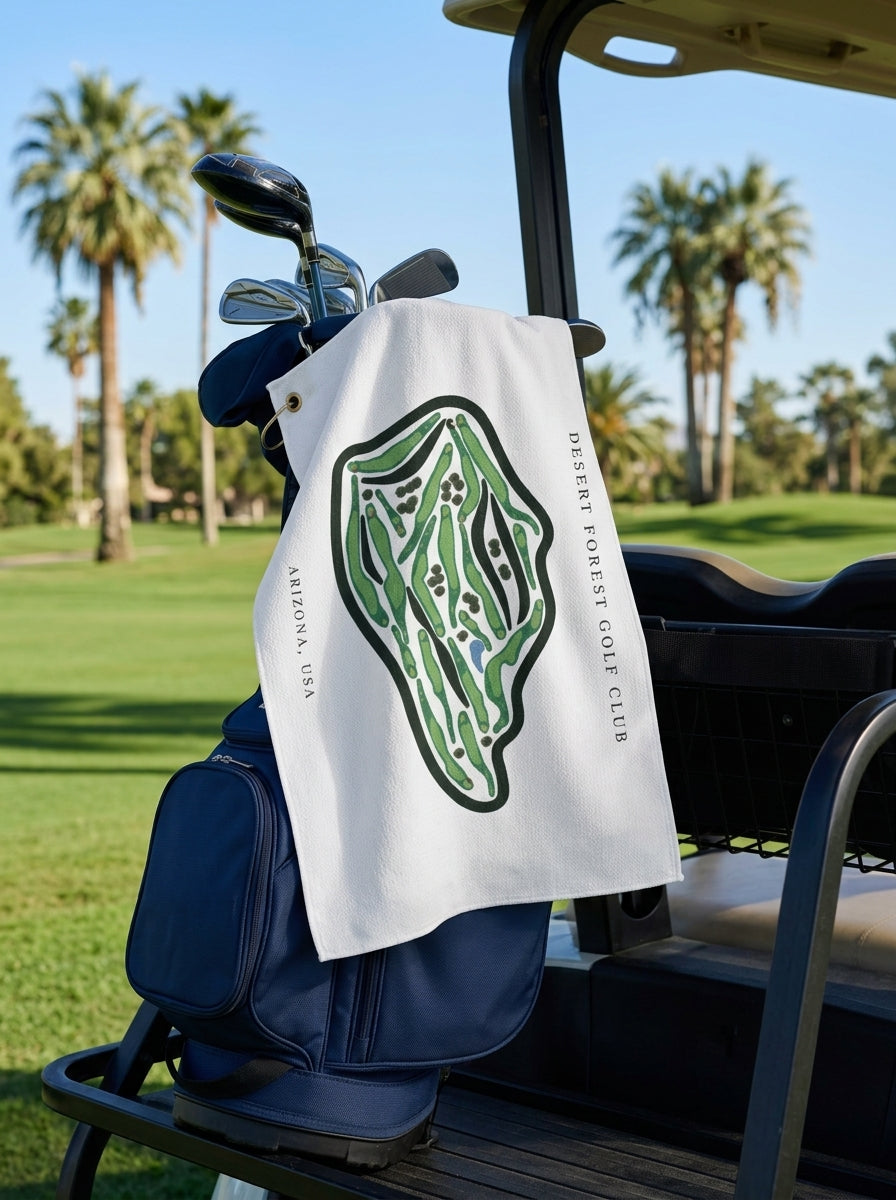 Desert Forest Golf Club, Golf Course Towel, Arizona | Golf Course Print Towels