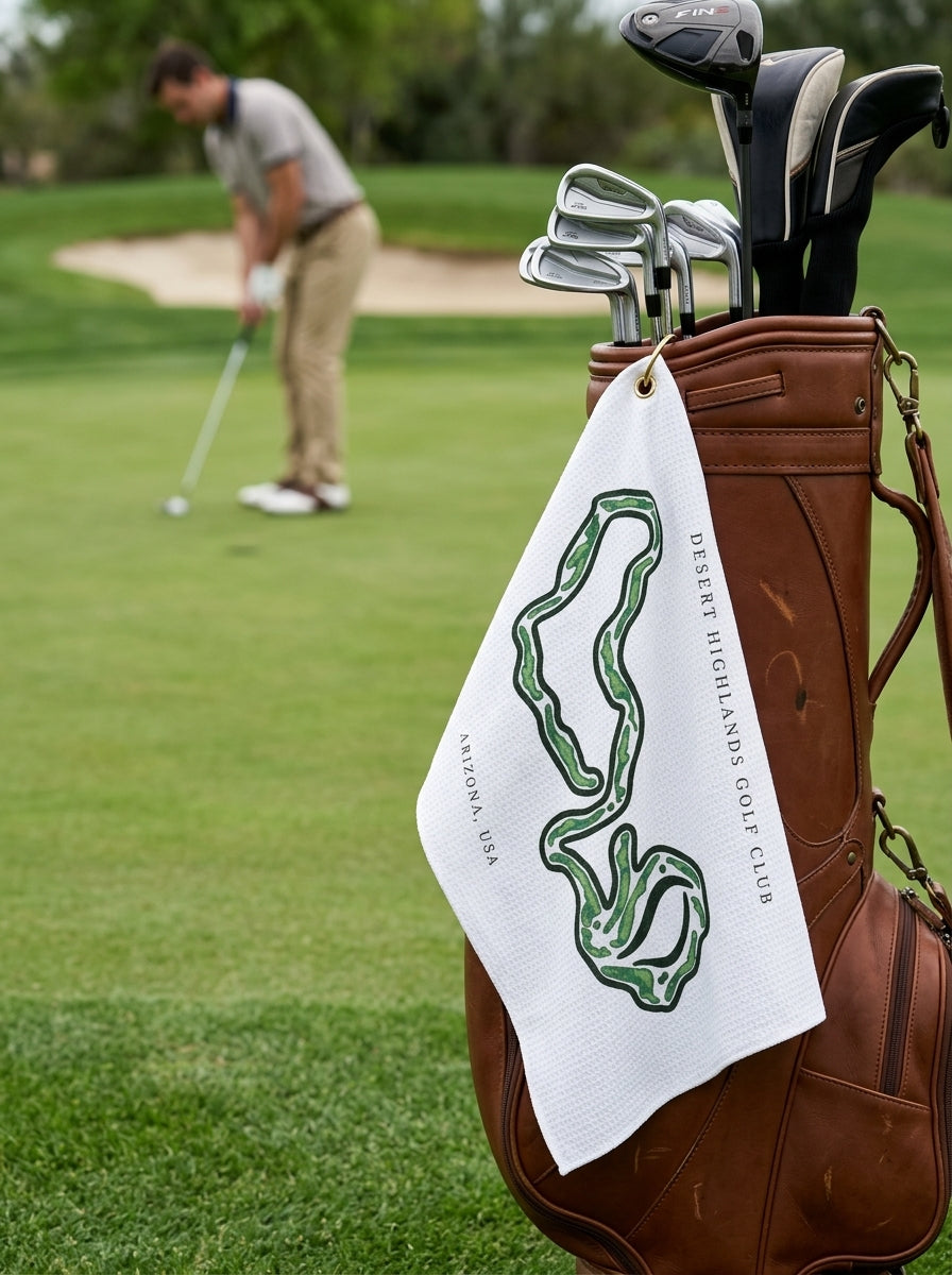 Desert Highlands Golf Club, Golf Course Towel, Arizona | Golf Course Print Towels
