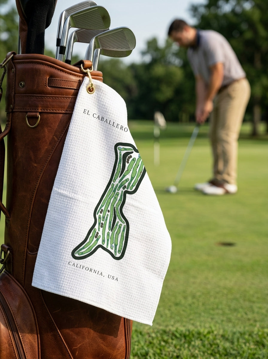 El Caballero Country Club, Golf Course Towel, California | Golf Course Print Towels